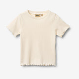 Wheat Main Rib T-shirt S/S Alicia T-Shirt 3182 ivory