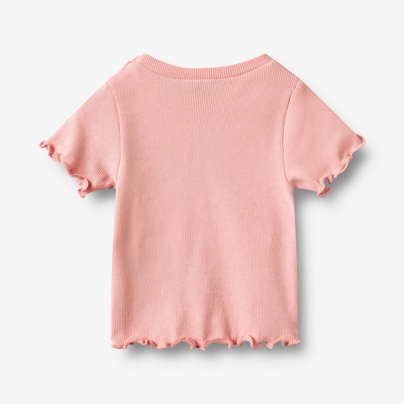 Wheat Main Rib T-shirt S/S Alicia T-Shirt 2026 rose