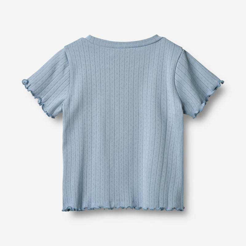 Wheat Main Rib T-shirt S/S Irene T-Shirt 9431 morning sky