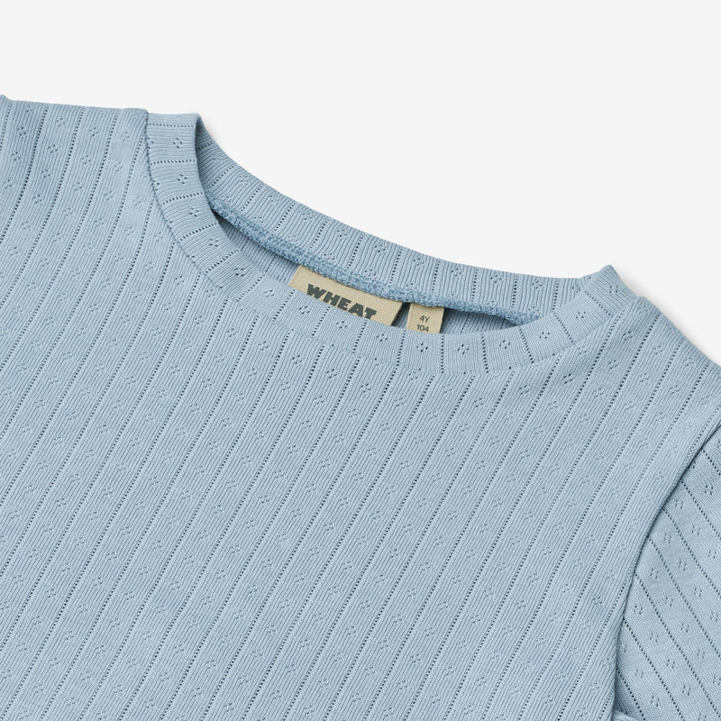 Wheat Main Rib T-shirt S/S Irene T-Shirt 9431 morning sky