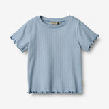 Wheat Main Rib T-shirt S/S Irene T-Shirt 9431 morning sky