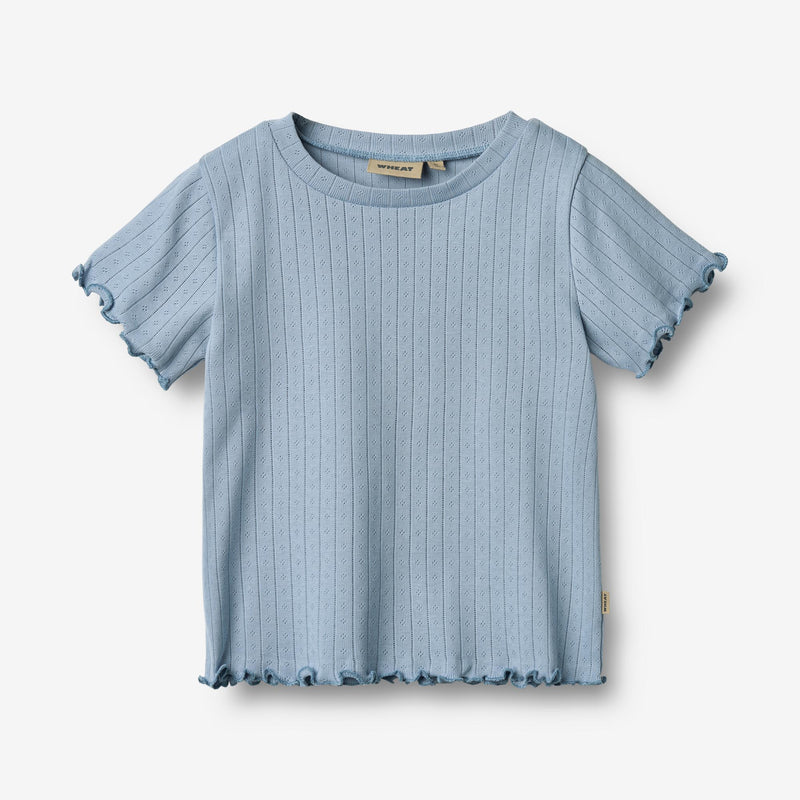 Wheat Main Rib T-shirt S/S Irene T-Shirt 9431 morning sky