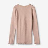 Wheat Main Rib t-shirt L/S Reese T-Shirt 1135 dry rose