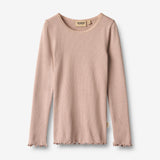 Wheat Main Rib t-shirt L/S Reese T-Shirt 1135 dry rose