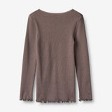 Wheat Main Rib t-shirt L/S Reese T-Shirt 9623 plum truffle
