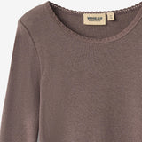 Wheat Main Rib t-shirt L/S Reese T-Shirt 9623 plum truffle