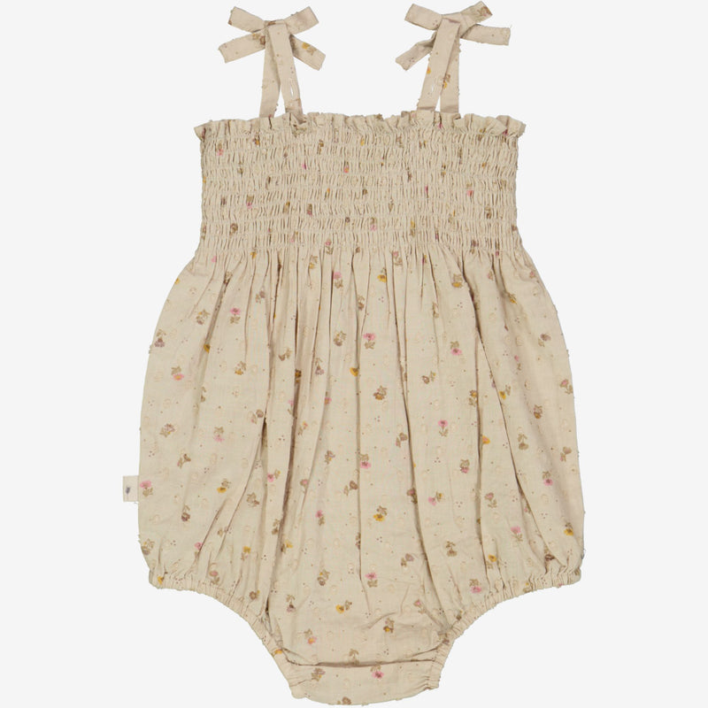 Wheat Main  Romper Lucie Suit 5058 fossil flowers dot