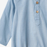 Wheat Main Romper Shirt Victor Romper 9633 blue chambrey