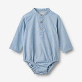 Wheat Main Romper Shirt Victor Romper 9633 blue chambrey