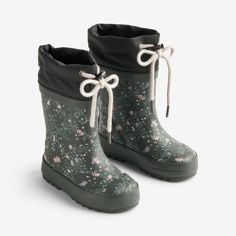 Wheat Footwear Rubber Boot Thermo Rubber Boot 9533 forest lake checked flowers