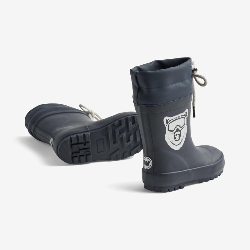Wheat Footwear Rubber Boot Thermo Solid Rubber Boot 1158 navy bear
