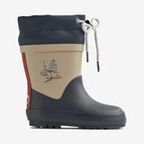 Wheat Footwear Rubber Boot Thermo Solid Rubber Boot 1159 navy dino
