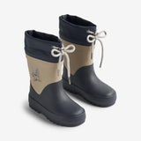 Wheat Footwear Rubber Boot Thermo Solid Rubber Boot 1159 navy dino