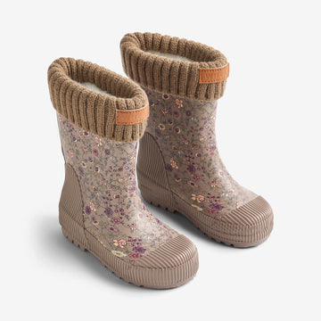 Wheat Footwear Rubber Boot Thermo Wader Rubber Boot 9674 portabella flowers