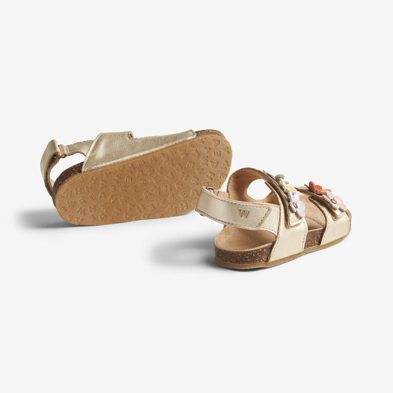 Wheat Footwear Sandal Clare Flower Sandal 0204 light gold