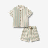 Wheat Main Set Shirt S/S & Shorts Anker Set 9665 summer stripe