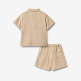 Wheat Main Set Shirt S/S & Shorts Svend Set 3354 warm sand