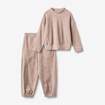 Wheat Main Set Sweatshirt & Trousers Barbro Set 9616 melange rose