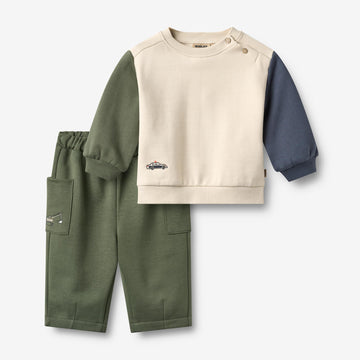 Wheat Main Set Sweatshirt & Trousers Elliot Embroidery Set 3191 offwhite