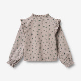 Wheat Main Shirt L/S Noreen Shirt 9553 dusty purple flower hearts