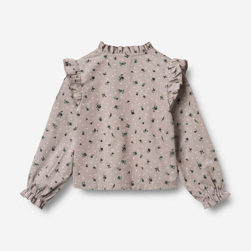 Wheat Main Shirt L/S Noreen Shirt 9553 dusty purple flower hearts