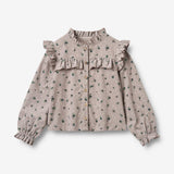 Wheat Main Shirt L/S Noreen Shirt 9553 dusty purple flower hearts