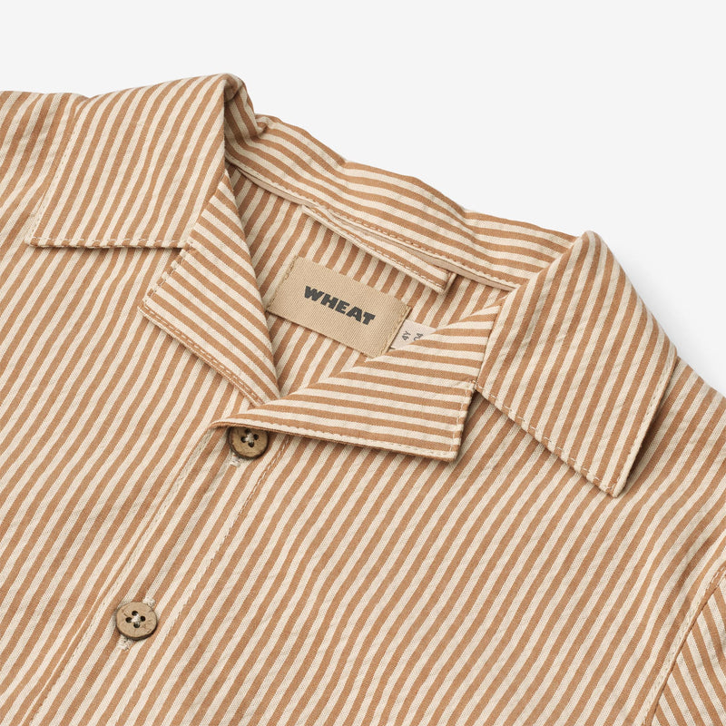 Wheat Main Shirt S/S Anker Shirt 5078 caramel stripe