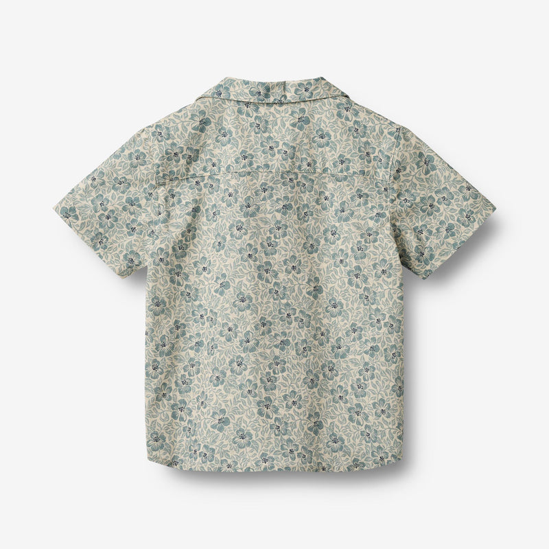 Wheat Main Shirt S/S Anker Shirts and Blouses 9412 aqua hawaii flowers
