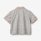 Wheat Main Shirt S/S Lace Vilma Shirt 2650 air blue flowers