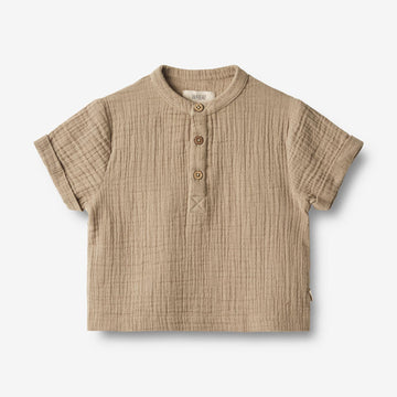 Wheat Main Shirt S/S Svend Shirts and Blouses 3239 beige stone