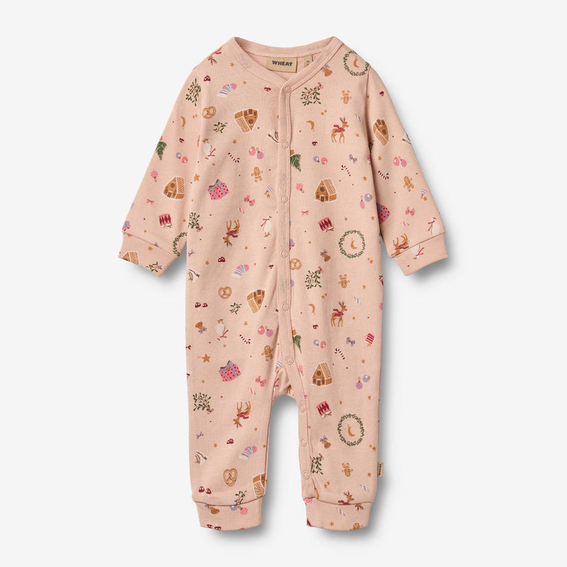 Wheat Main Sleepsuit Nikola Home 9589 rose dust holiday