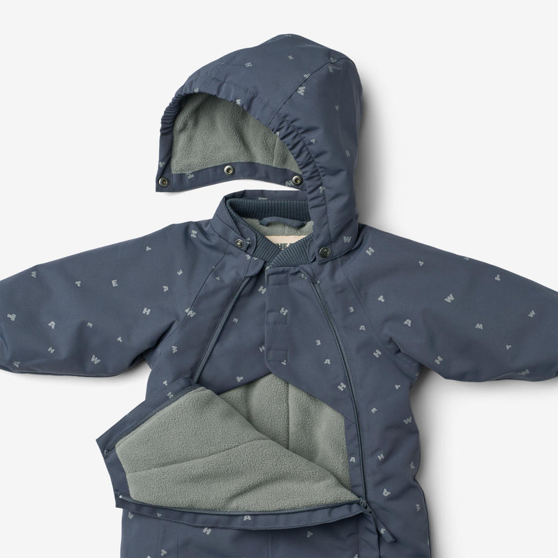 Wheat Outerwear Snowsuit Adi Outdoor Suit 9534 greyblue letters