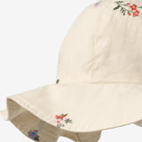 Wheat Main Sun Hat Daisy Accessory 9644 ivory embroidery flowers
