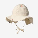 Wheat Main Sun Hat Daisy Accessory 9644 ivory embroidery flowers