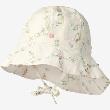 Wheat Main Sunhat Chloe Accessory 9426 ivory checked flowers