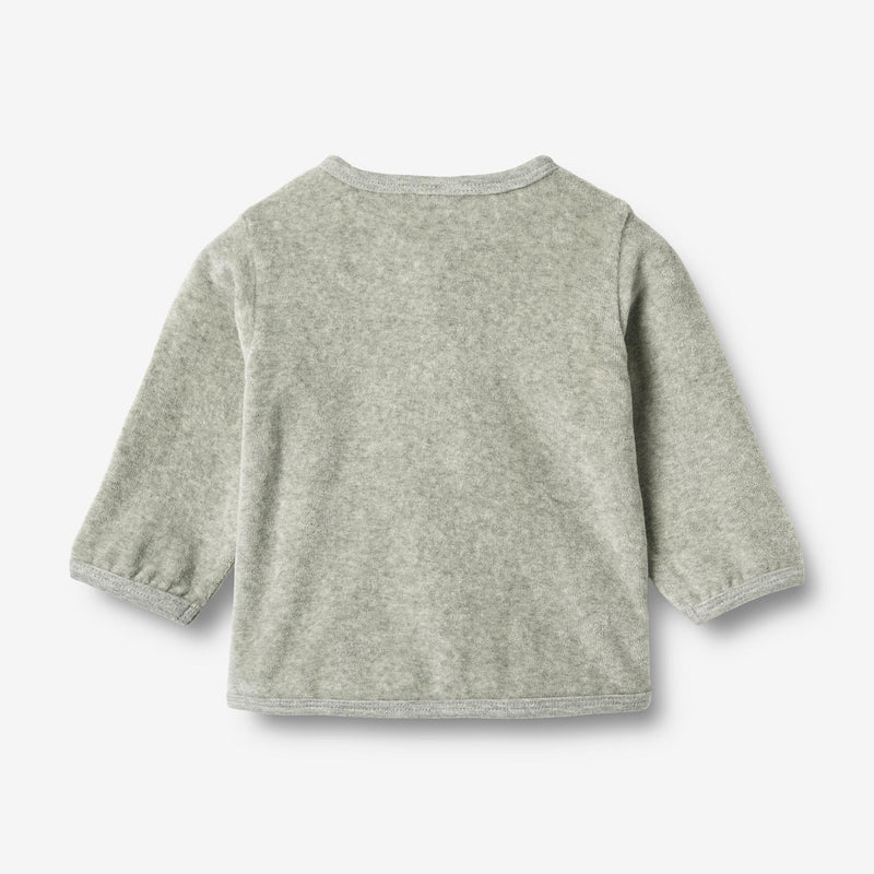 Wheat Main Sweat Cardigan Toto Knitted Tops 0224 melange grey