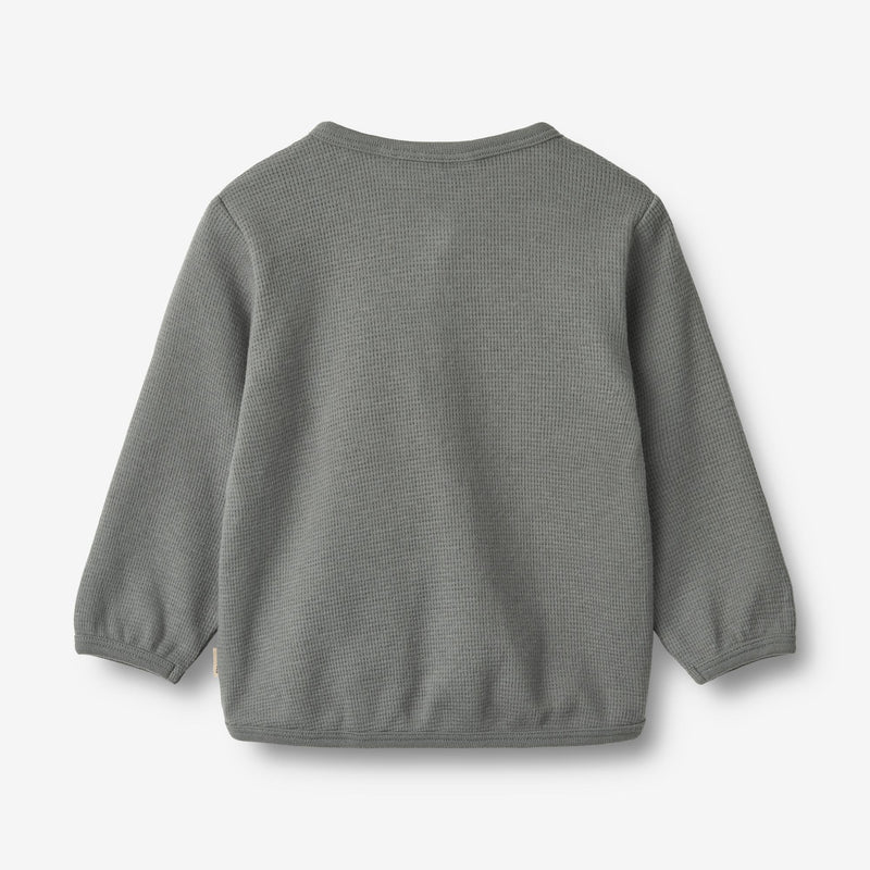 Wheat Main Sweat Cardigan Toto | Baby Sweatshirts 1201 stormy blue