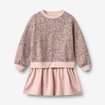 Wheat Main Sweat Dress L/S Maggie Dress 9899 rose brown flowers