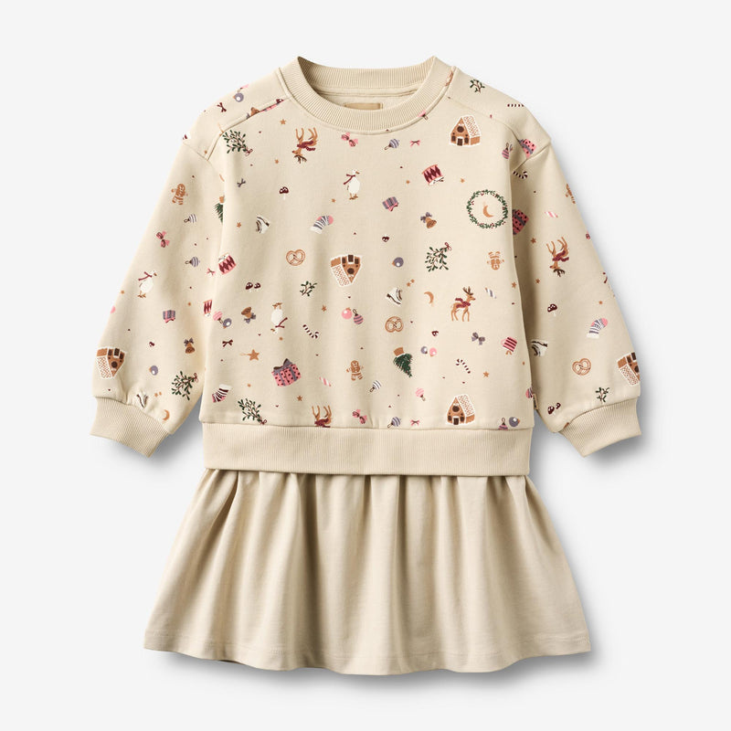 Wheat Main Sweat Dress L/S Maggie Dress 1121 offwhite holiday