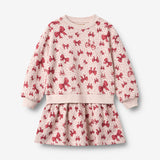 Wheat Main Sweat Dress L/S Maggie Dress 9749 almond peach bows