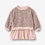Wheat Main Sweat Dress L/S Maggie Dress 9899 rose brown flowers