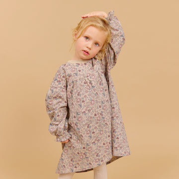 Wheat Main Sweat dress L/S Lilja Dress 9904 soft sand flowers