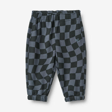 Wheat Main Sweatpants Cosmo Trousers 1311 navy blue check