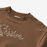 Wheat Main Sweatshirt L/S Embroidery Eliza Sweatshirts 1192 coffee bean
