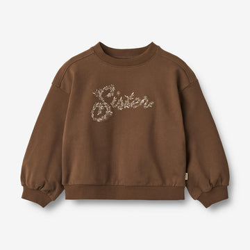 Wheat Main Sweatshirt L/S Embroidery Eliza Sweatshirts 1192 coffee bean