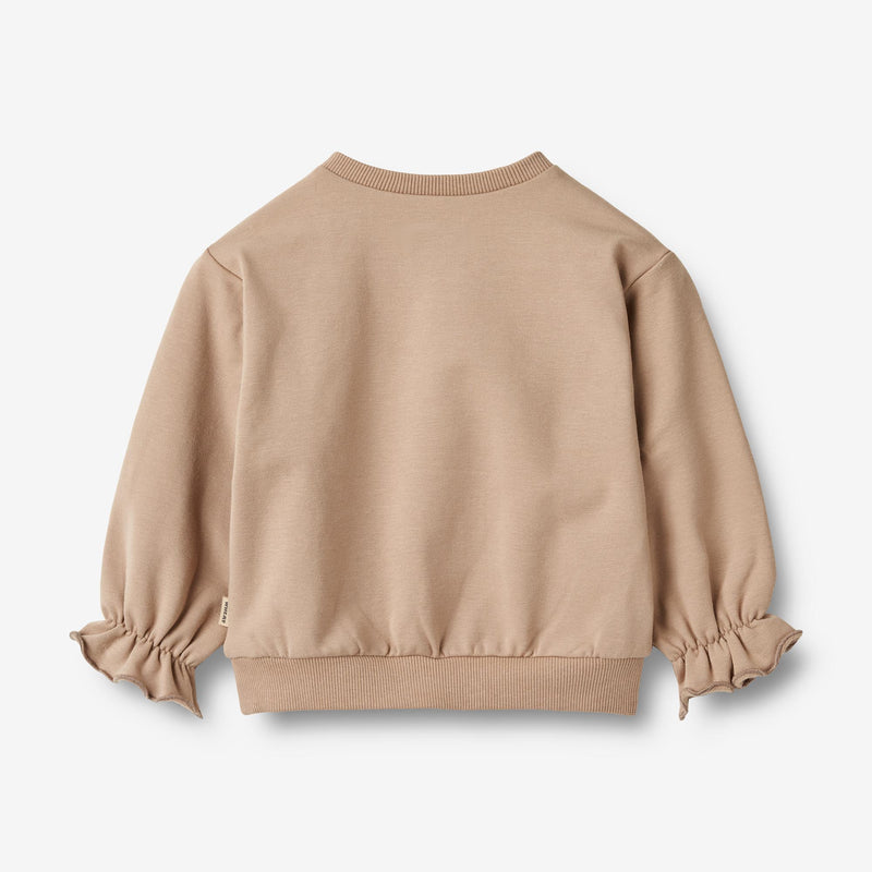 Wheat Main Sweatshirt L/S Embroidery Nelly | Baby Sweatshirts 1190 rose shadow