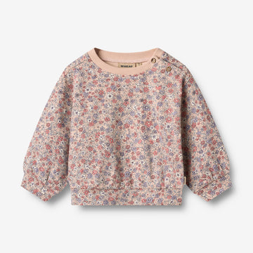 Wheat Main Sweatshirt L/S Lia Sweatshirt 2036 rose dust flowers
