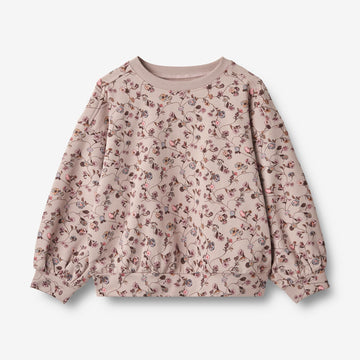 Wheat Main Sweatshirt L/S Lia Sweatshirts 1136 dry rose flower vine