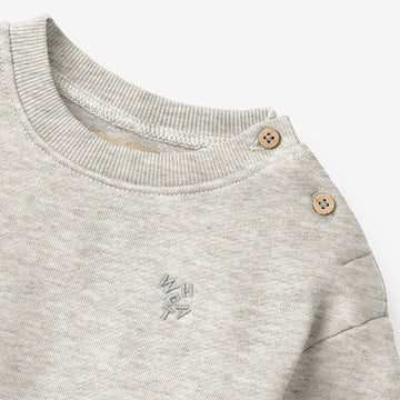 Wheat Main Sweatshirt L/S Willi Sweatshirt 0220 light melange grey