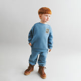 Wheat Main Sweatshirt L/S badge Sander Sweatshirt 9575 winter blue